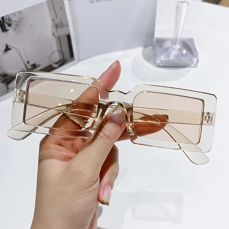 Women's Rectangular Sunglasses - Small Frame Beach Eyewear UV400