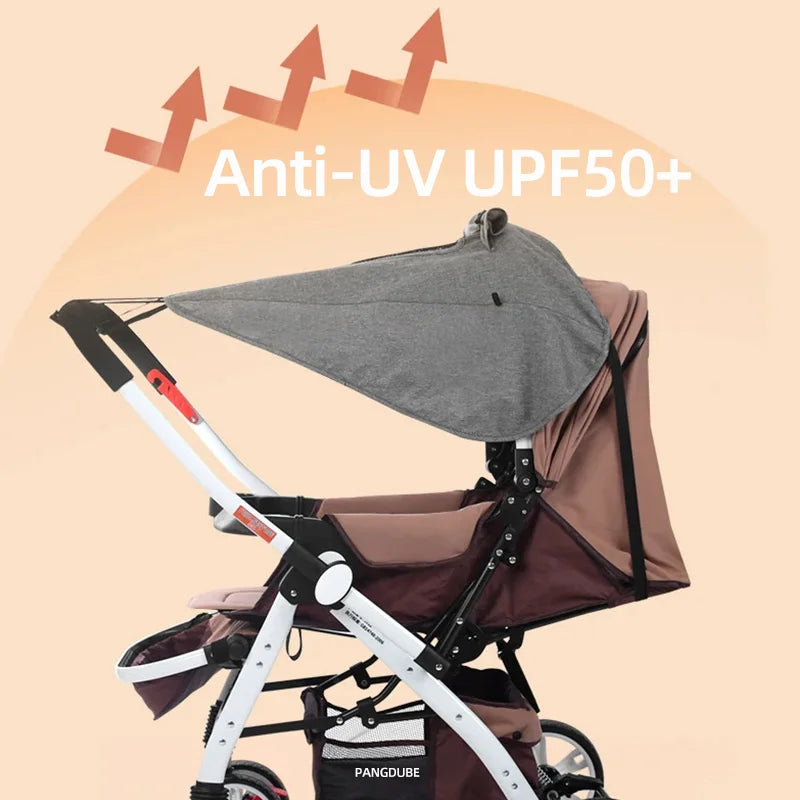 Universal Baby Stroller Sun Shade - UV UPF 50+ Waterproof Awning Protection