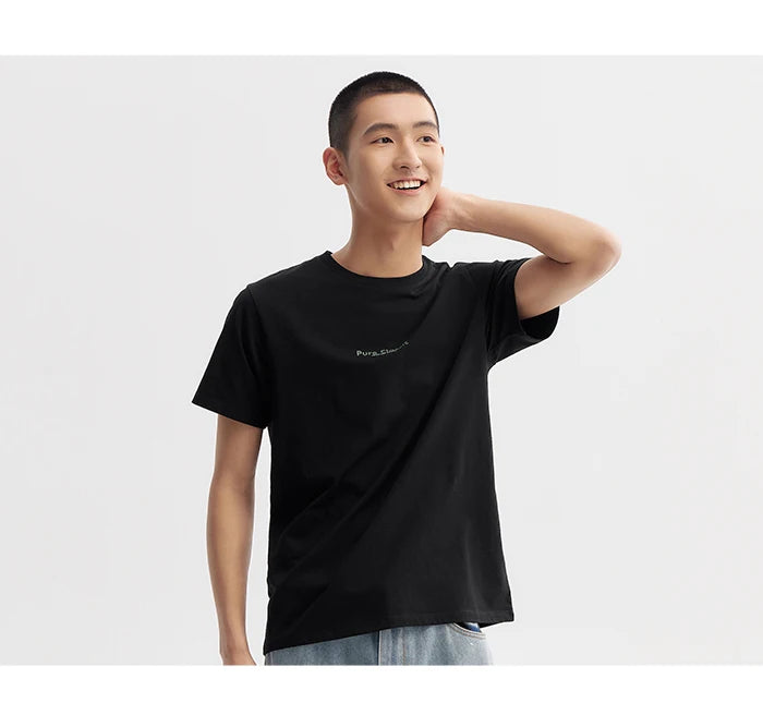 Letter Print Short Sleeve T-Shirt - Men's Summer Casual Top
