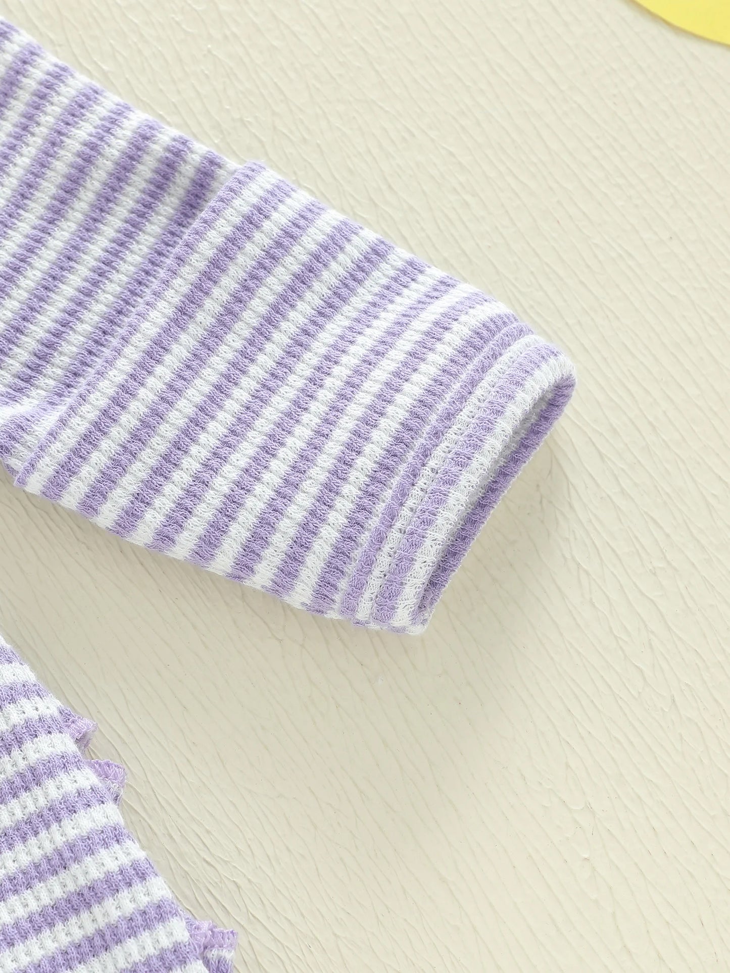 Newborn Baby Romper with Headband - Bow Letter Embroidery Stripe Long Sleeve Jumpsuit