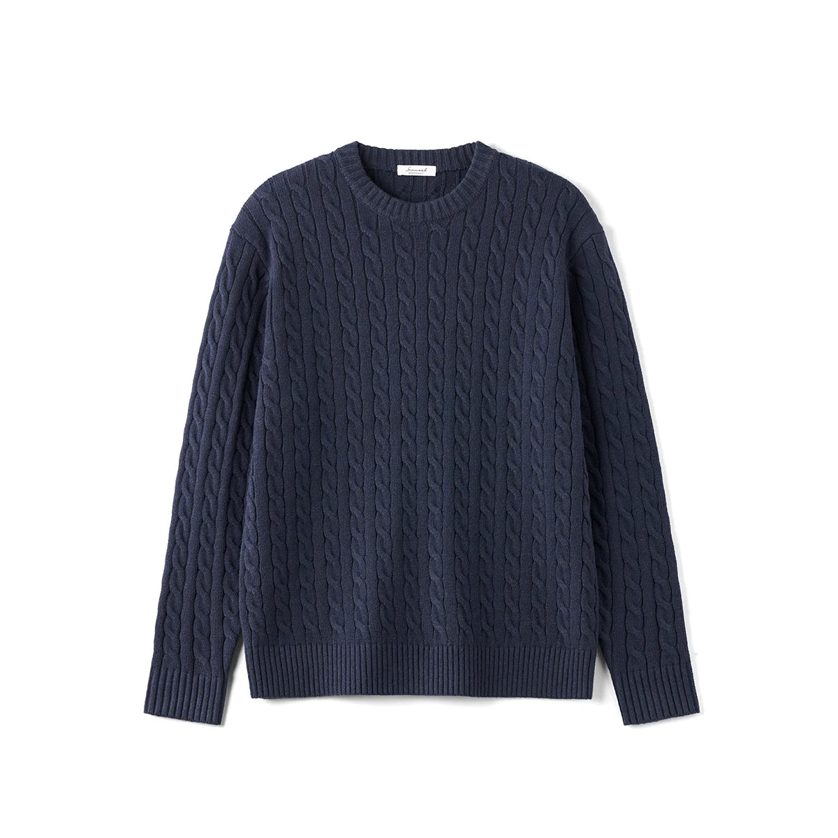 Men's Autumn Winter Oversized Cable Knit Long Sleeve Knitted Casual Vintage Pullover Sweater