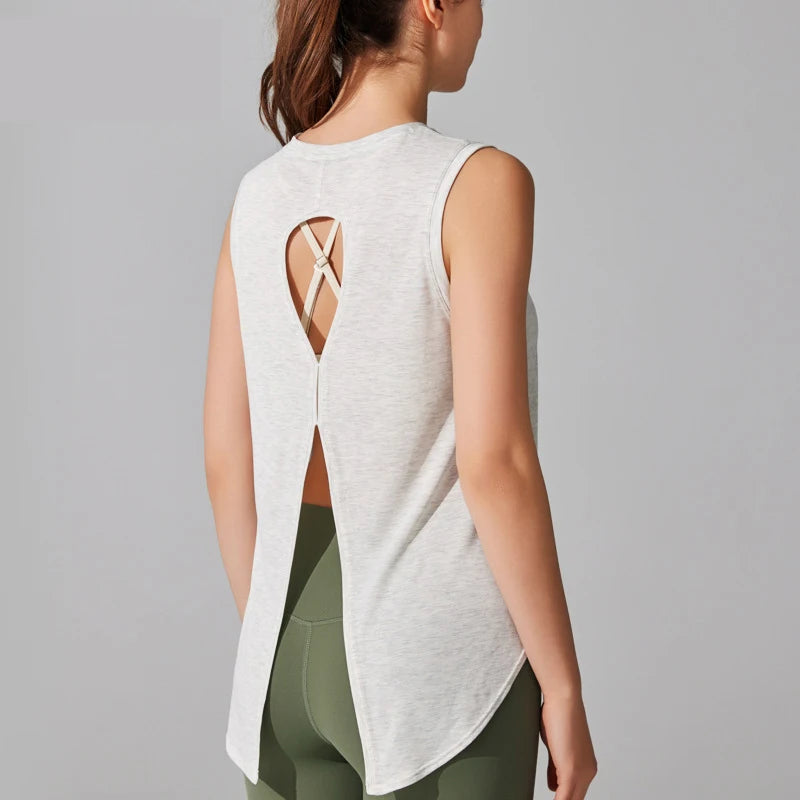 Women's Summer Gym Vest - Sleeveless Quick Dry Athletic Top for Running
