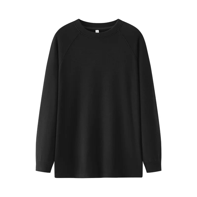 Women's Mid Length Thermal Top - Loose Fit Raglan Sleeve Fleece Lined