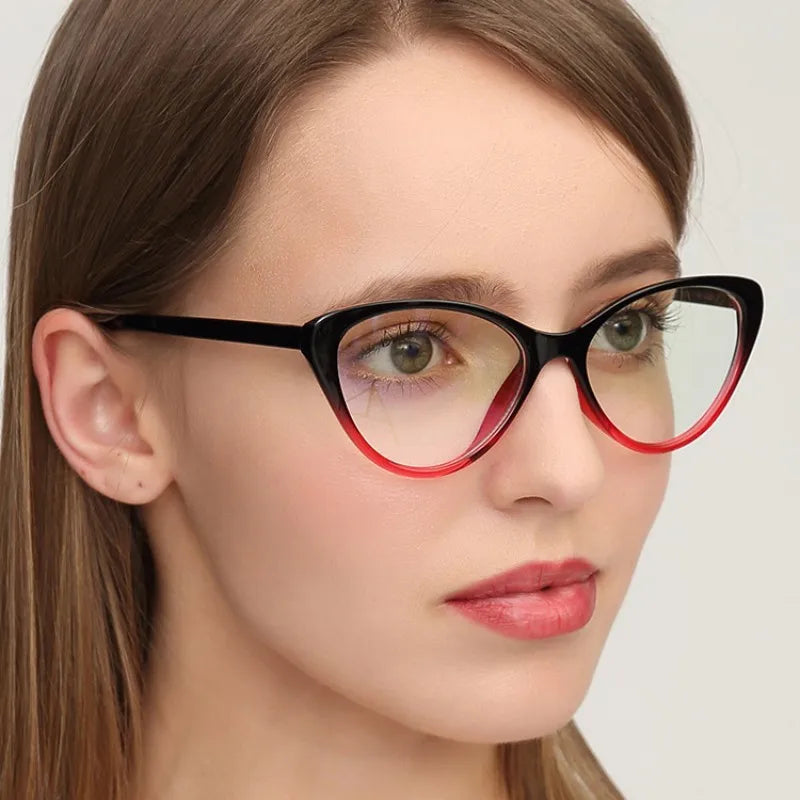 Vintage Cat Eye Glasses Frame - Plastic Optical Computer Glasses for Women & Men