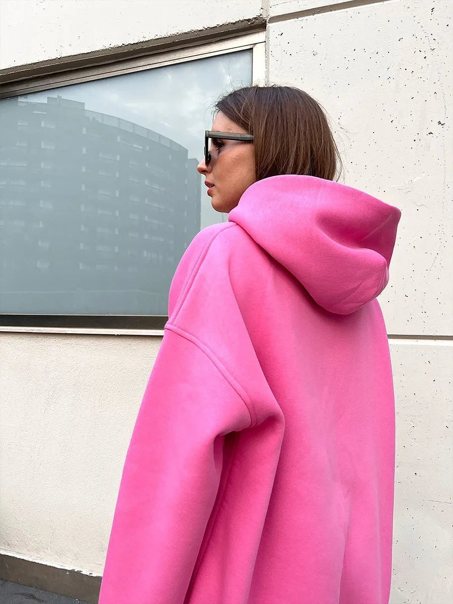 Women's Oversized Fleece Pullover Hoodie