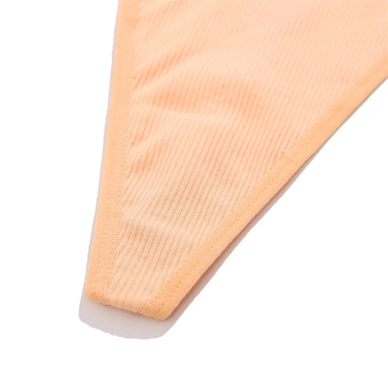 Women's Cotton Thong Set - 3 Pack Low-Rise Bikini Panties