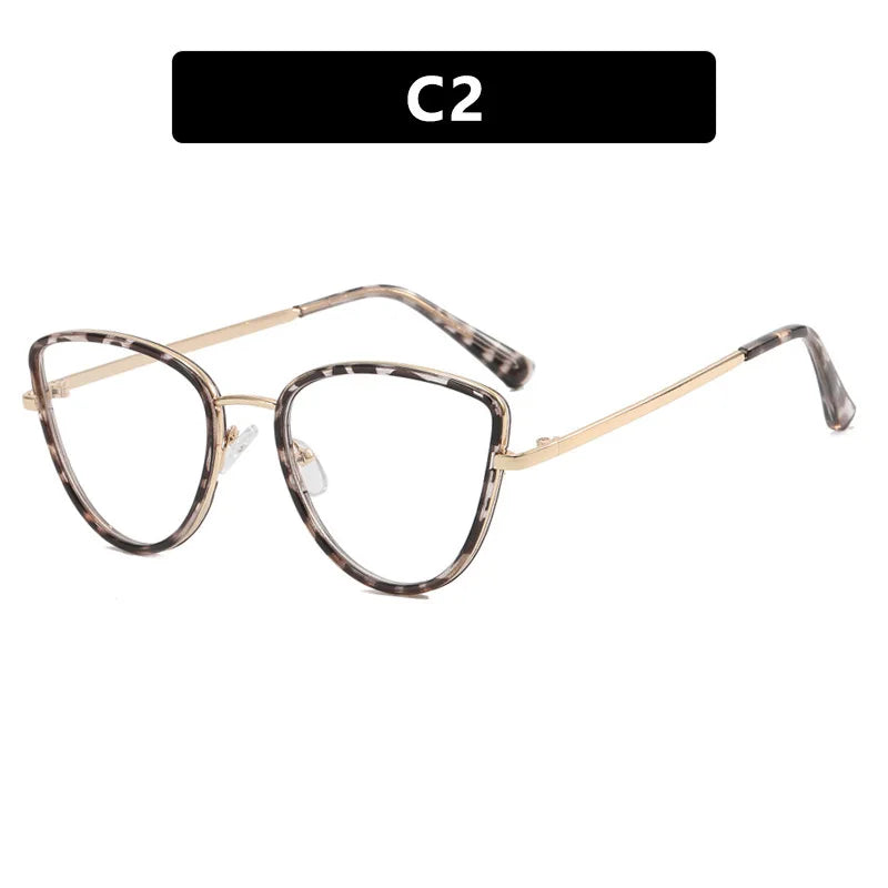 Fashion Cat Eye Eyeglass Frame - Anti Blue Light Prescription Compatible for Women