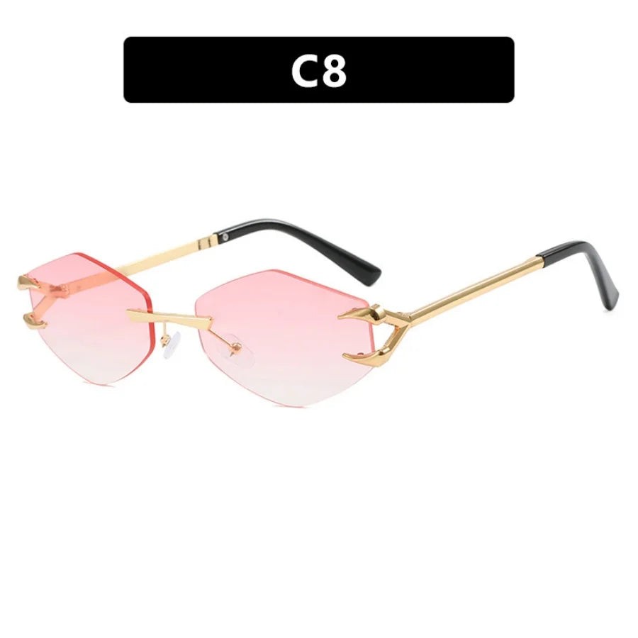 Frameless Polygonal Sunglasses - Unisex UV400 Protection Hip-Hop Style Outdoor Shades