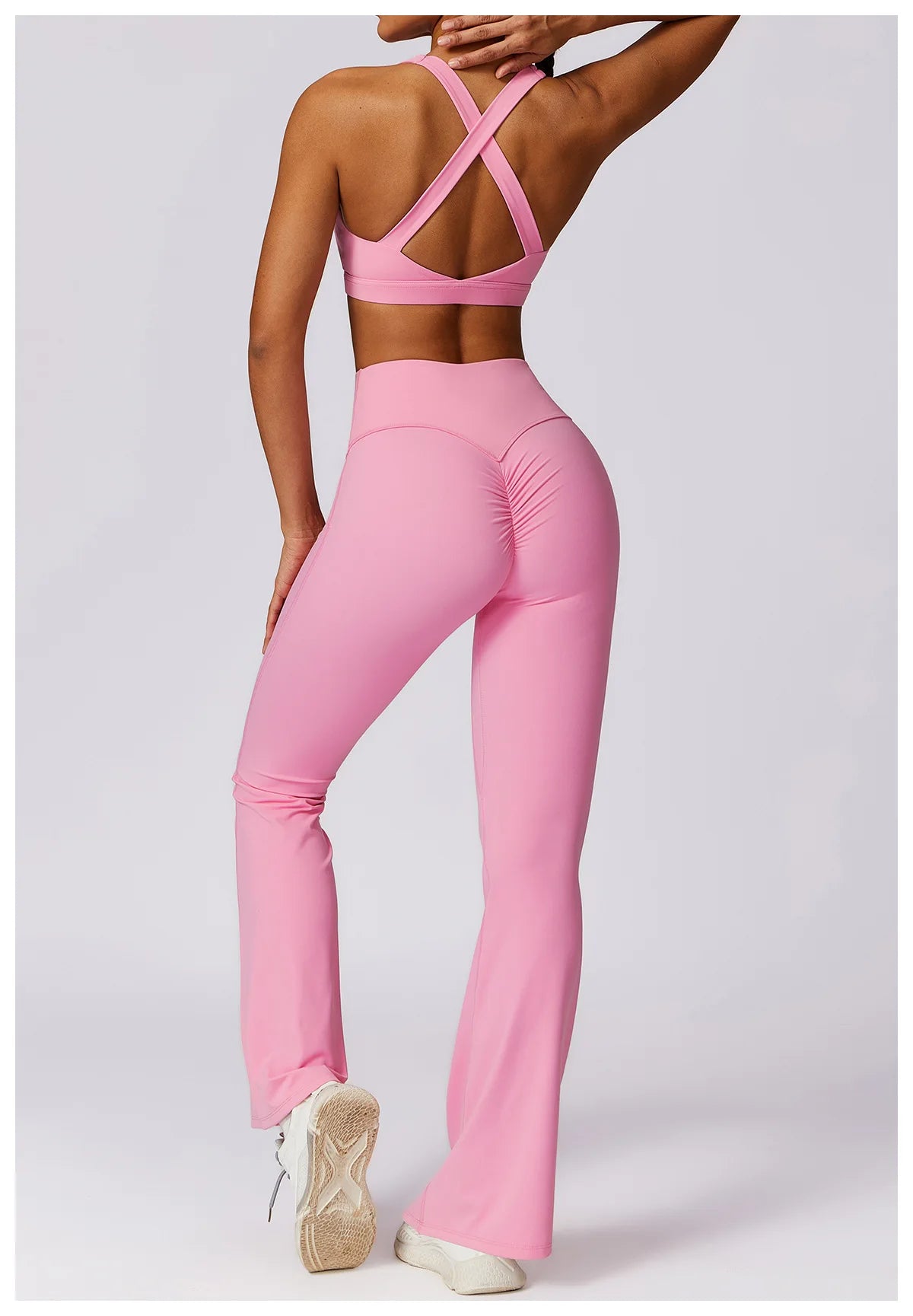 Women's 2Pcs Sports Fitness Tracksuit Workout Sportswear Quick-Drying Yoga Gym Yoga Set