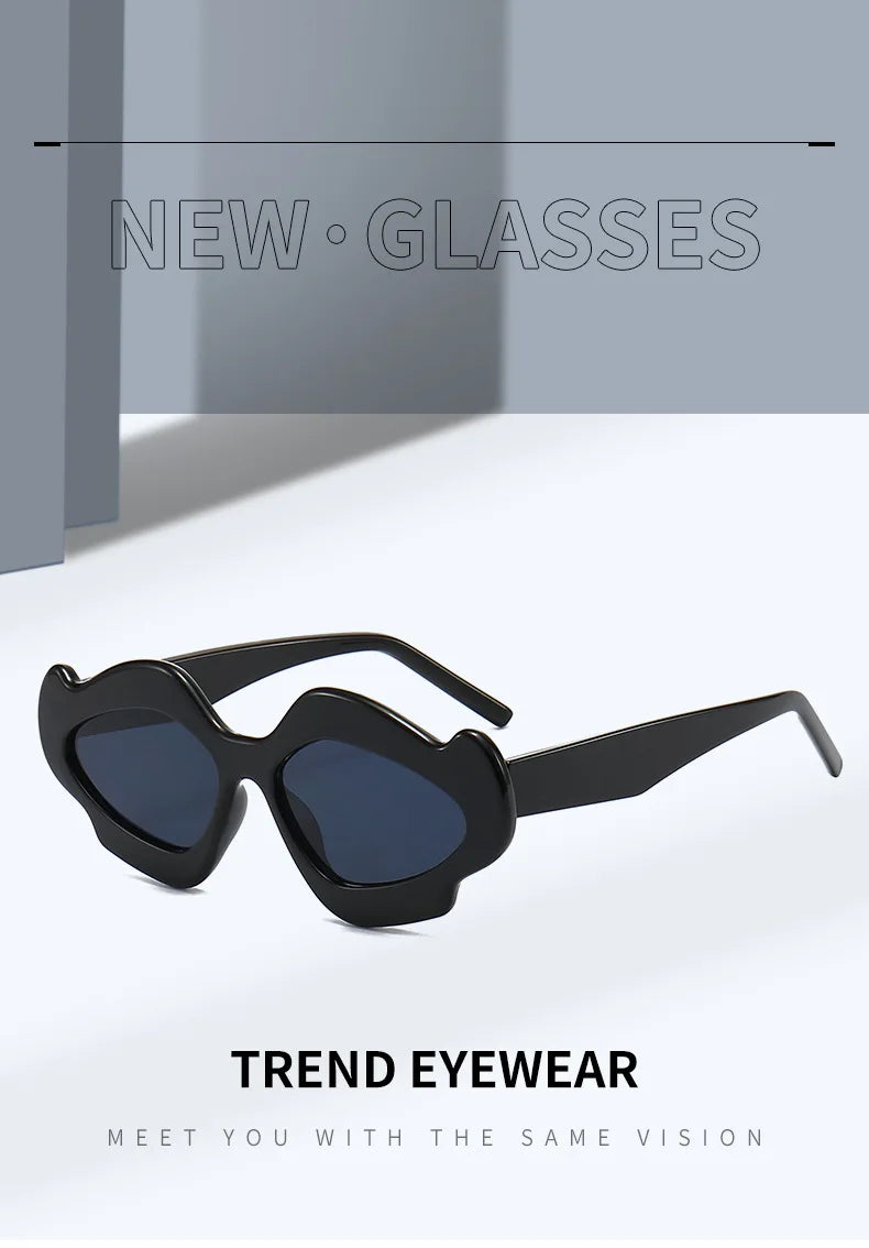 Women's Vintage Flower Irregular Shape Gradient Sunglasses