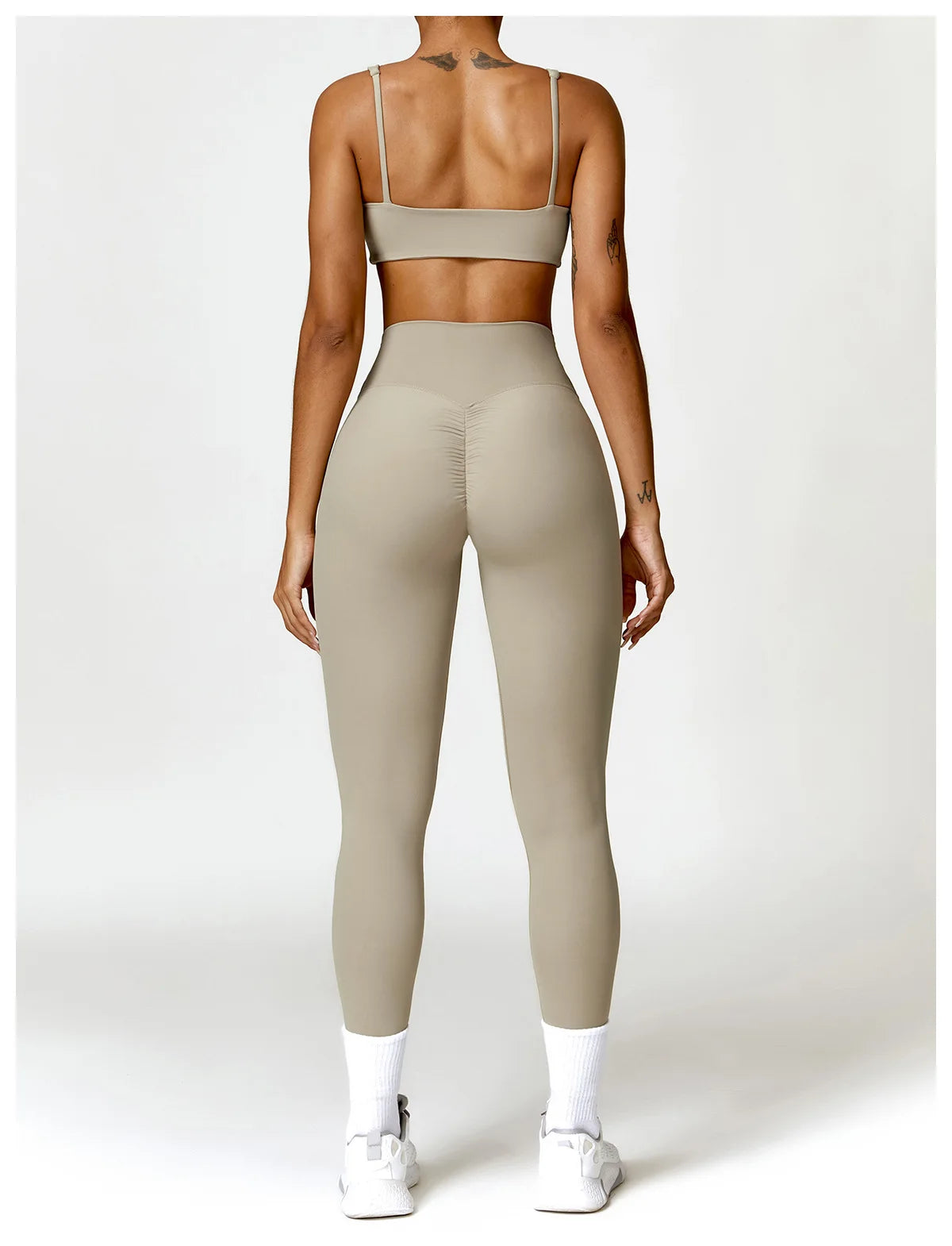 Women's 2 Pcs Yoga  Workout Sportswear Tracksuit Running Fitness Leggings Gym Set