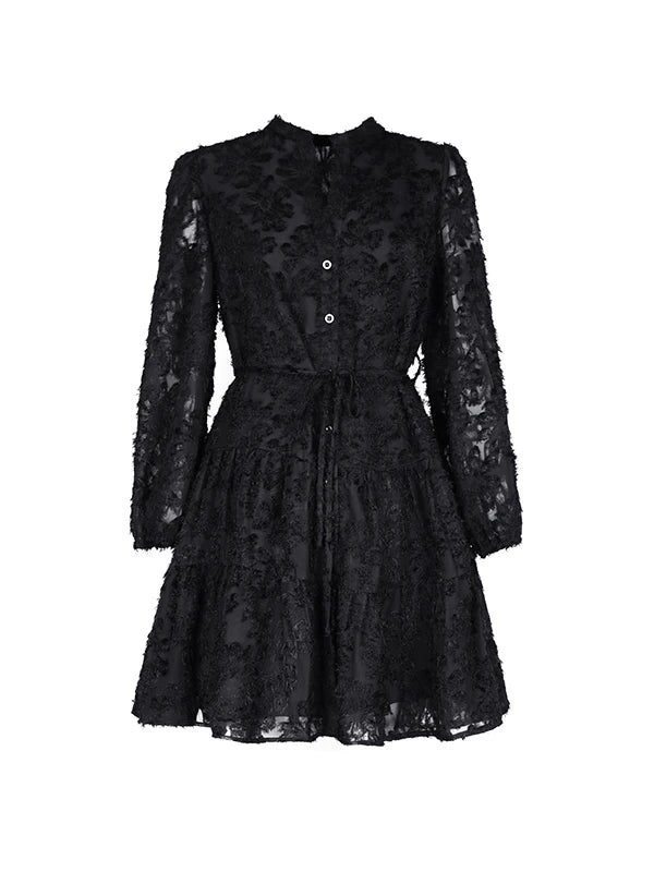 Autumn Winter Fashion - Elegant V-neck Chiffon Dress