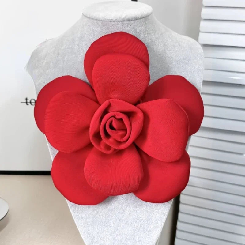 Handmade Camellia Flower Brooches - Elegant Fashion Corsage Bag Dress Badge Wedding Party Lapel Pins for Women Accessories