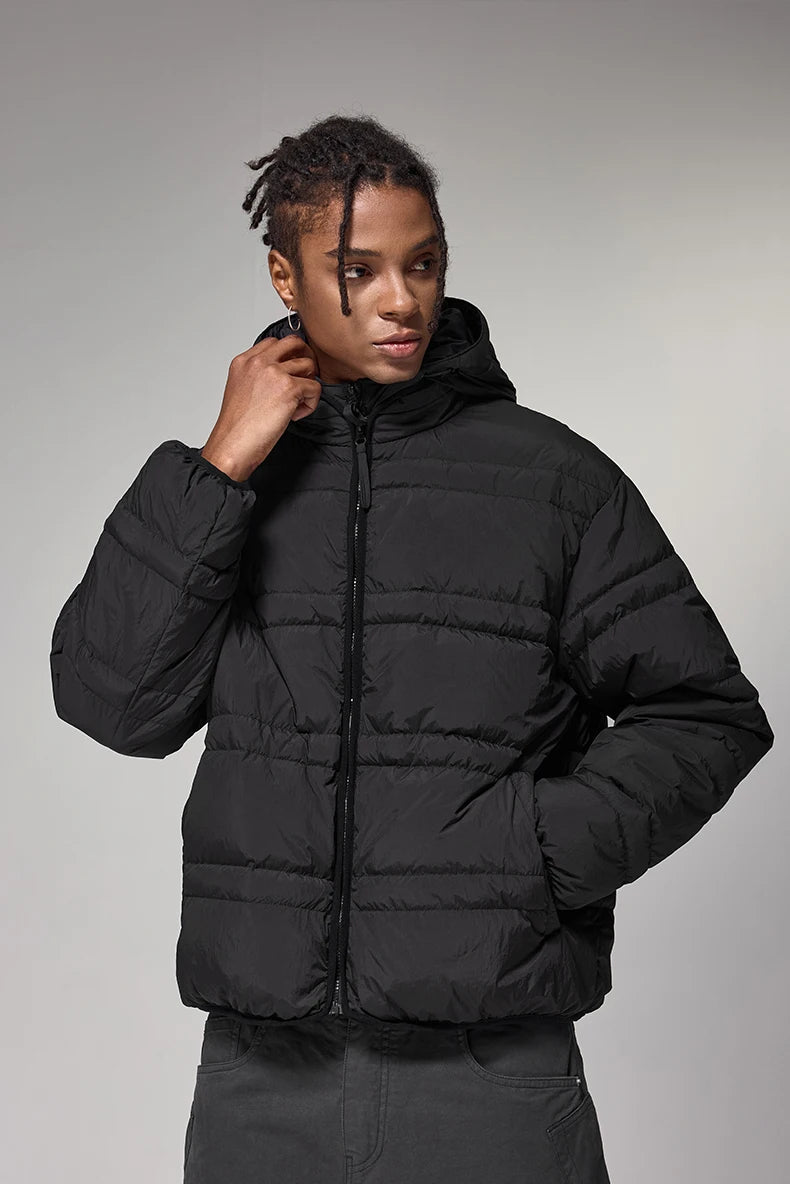 Water-Resistant Down Jacket Unisex - Streetwear Warm Loose Fit with Detachable Design