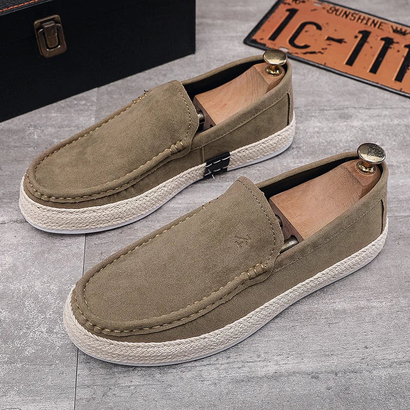 Men's Casual Slip-On Loafers - Comfortable Driving Shoes