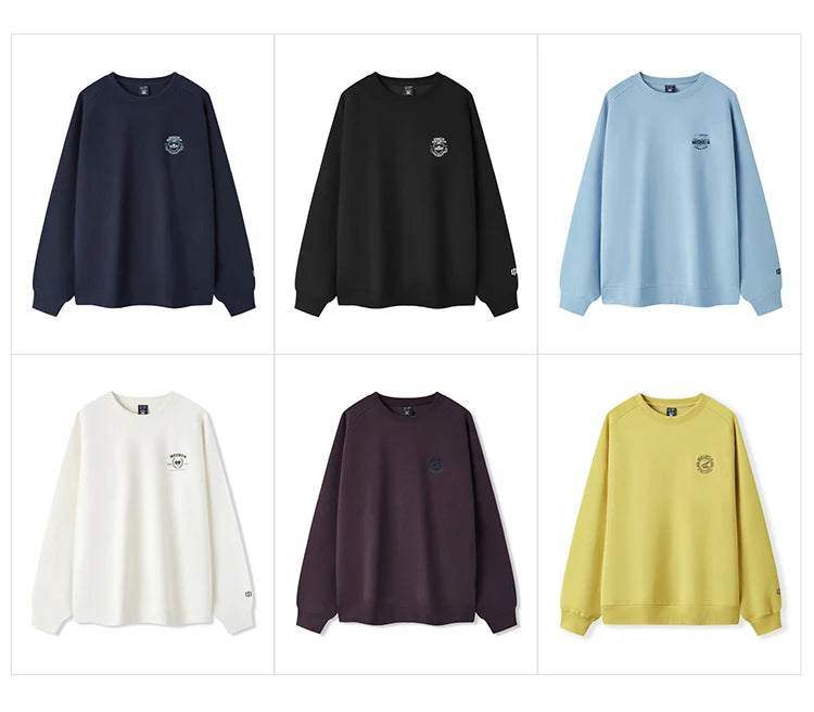 Heavyweight Round Neck Sweatshirt - Premium Solid Color Pullover for Daily Wear