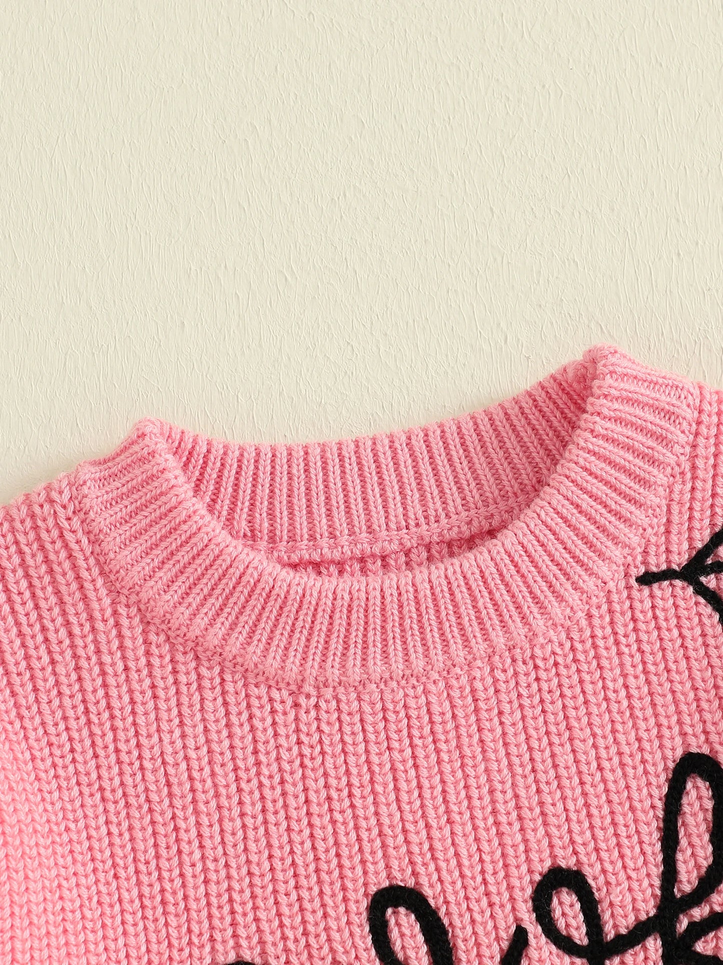 Baby Halloween Knit Sweater - Letter Ghost Pumpkin Spider Web Embroidery