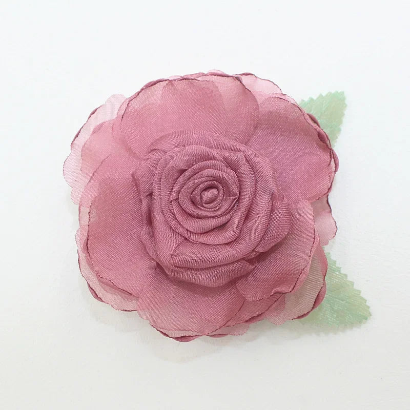 Silk Camellia Flower Brooch Pin - Elegant Corsage for Women