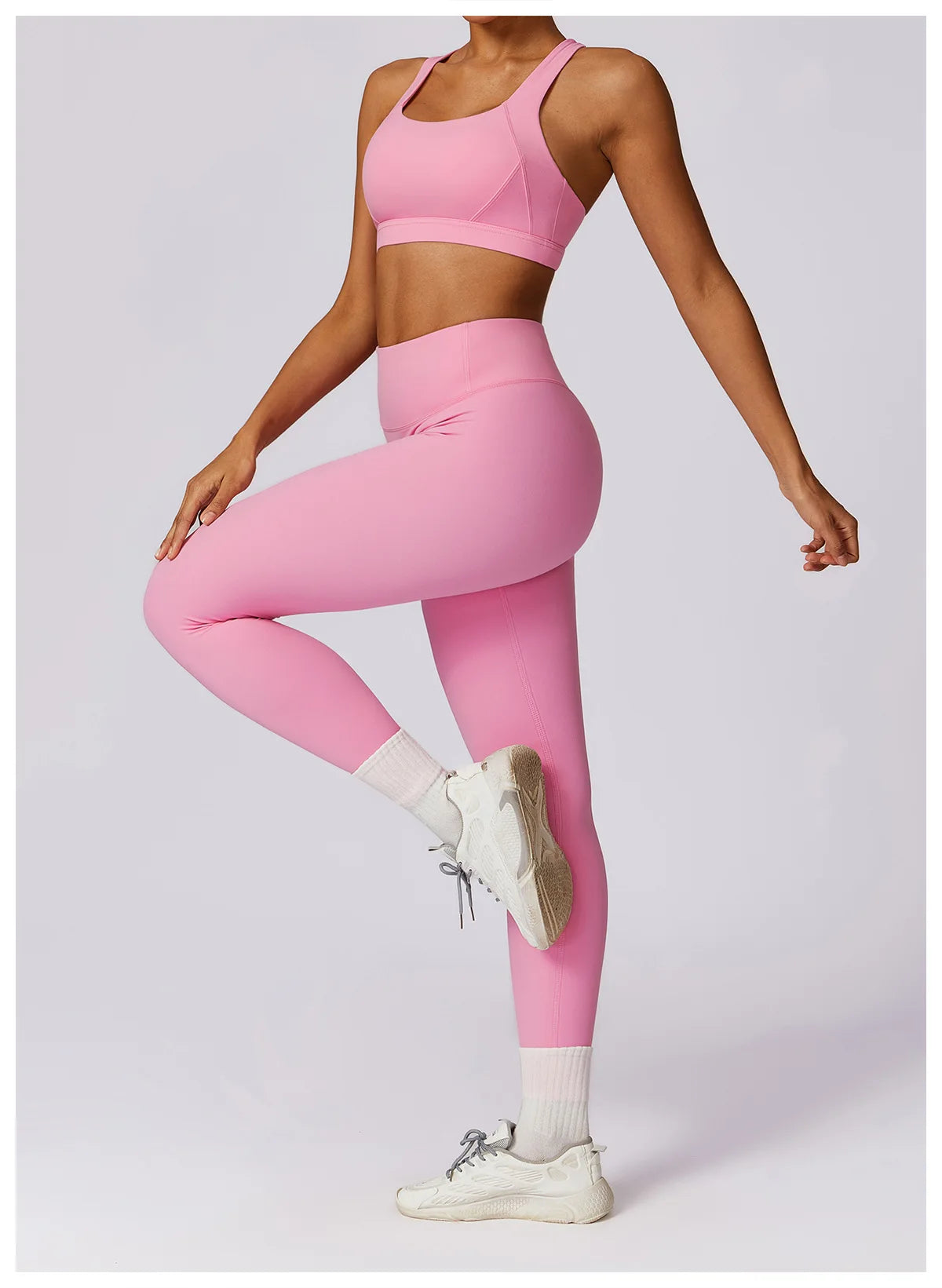 Women's 2Pcs Sports Fitness Tracksuit Workout Sportswear Quick-Drying Yoga Gym Yoga Set