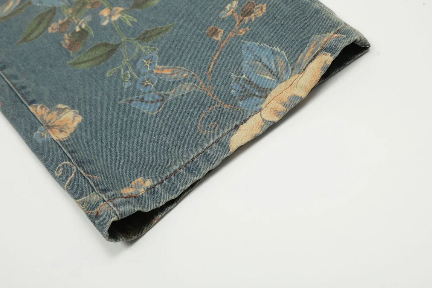 Men's Floral Print Jeans