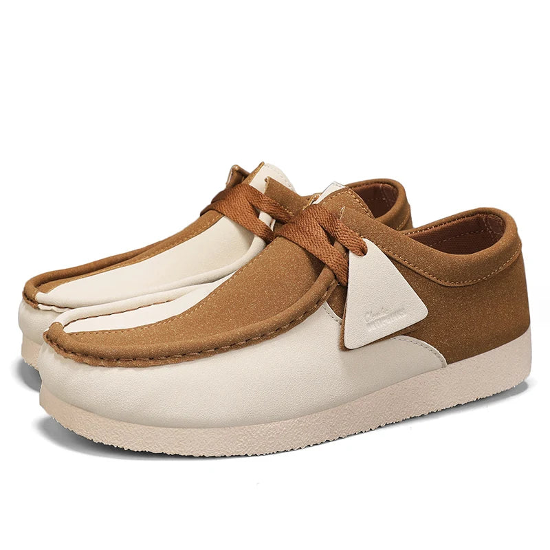 Men's Casual Suede Slip On Comfortable Platform British Shoes