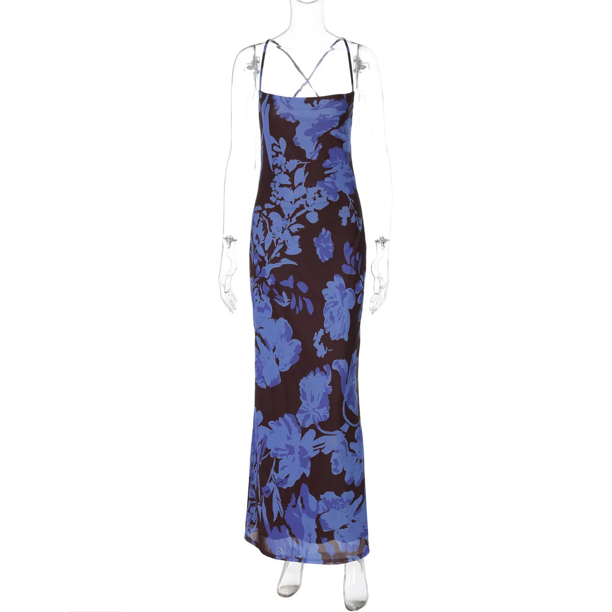 Mesh Maxi Dress - Backless Party Dress for Women