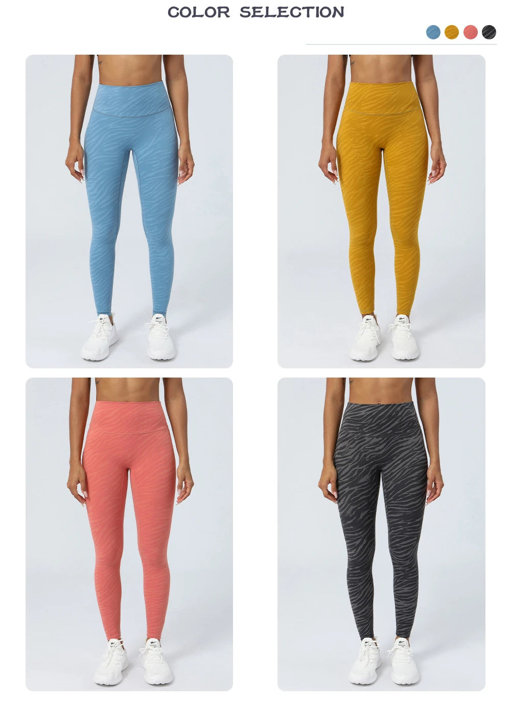 Women's High Waist Yoga Pants Buttery Soft Zebra Stripe Printed Sports Leggings Breathable Workout Running Tights Sportswear
