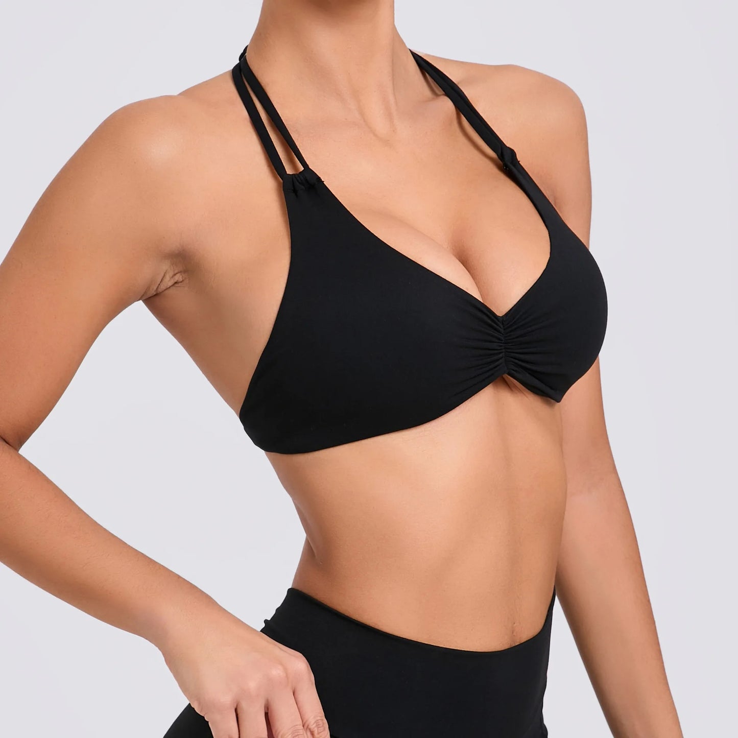 Women's Adjustable Yoga Bra Running Workout Underwear Fitness Push up Quick-Dry Sportswear Gym Top Scrunch Sports Bra