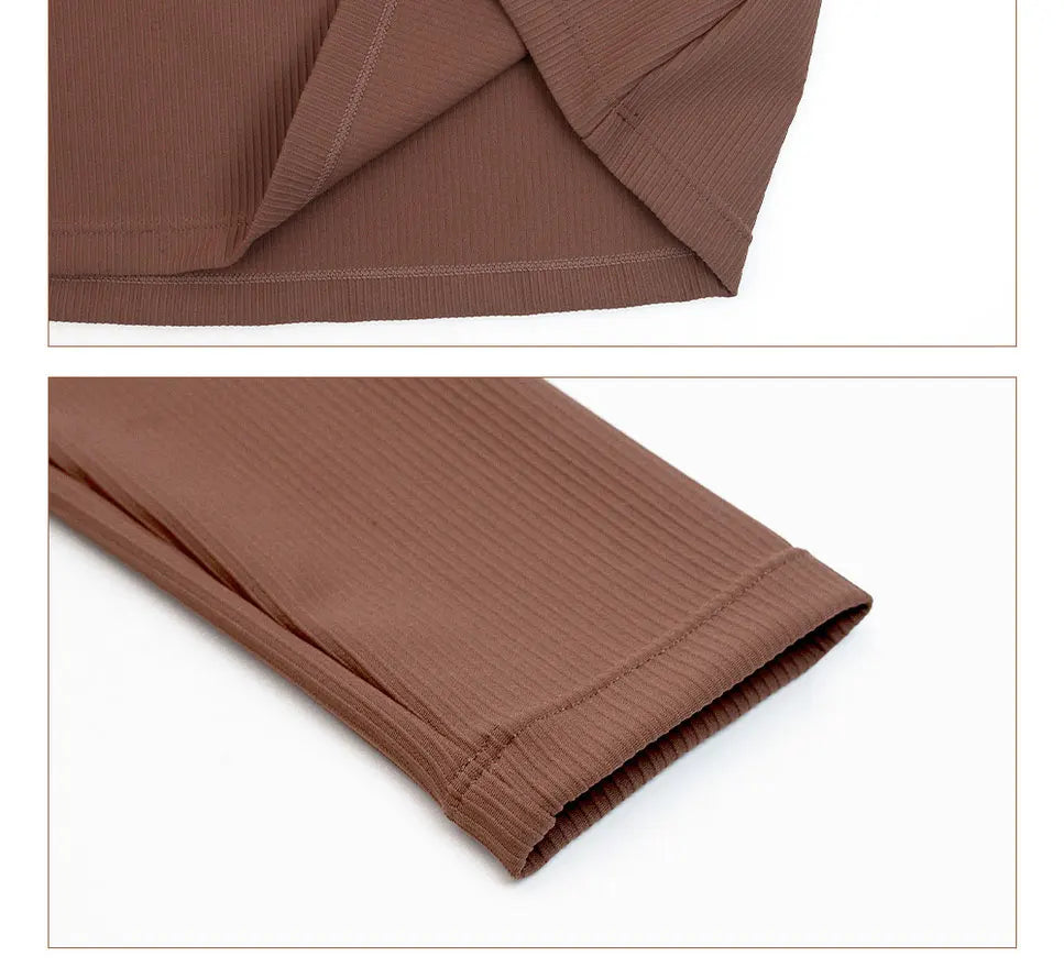 Women's Summer Yoga Slim Fit Ribbed Fabric Gym Breathable Quick Dry Tennis Sportswear Skirt