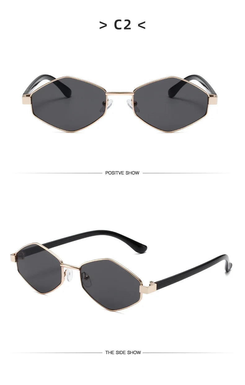 Polygonal Sunglasses - Retro Metal Frame UV400 Protection for Men & Women