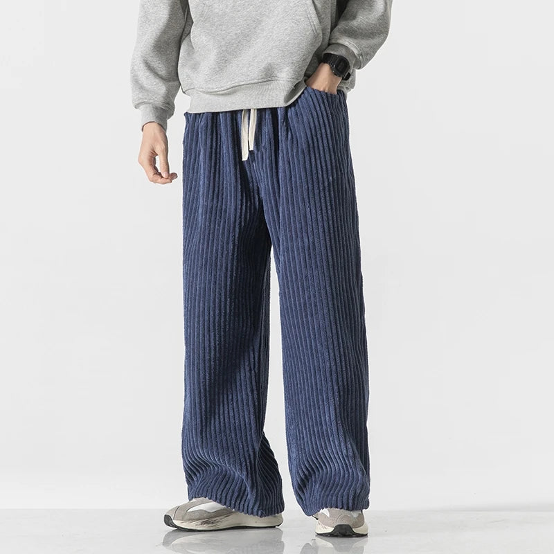 Men's Vintage Corduroy Loose Wide Leg Trousers