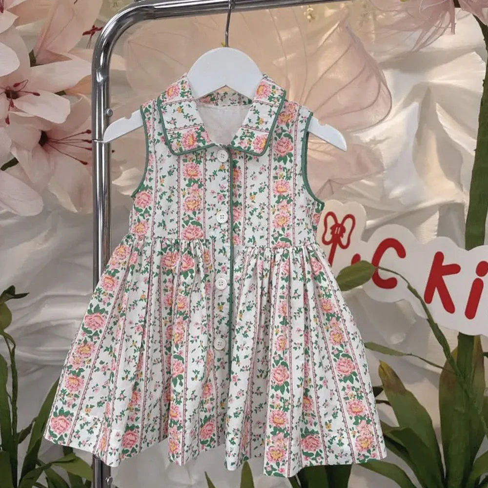 Girls' Floral Princess Dress - Sweet Summer Party Dress for Ages 2-7