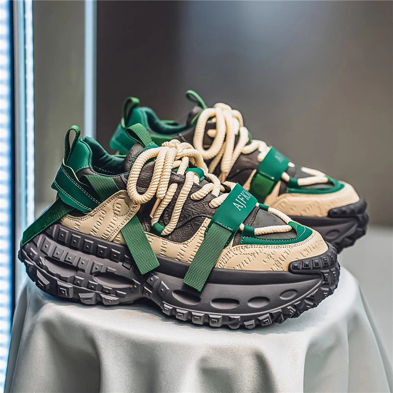 Men's Casual Platform Sports Shoes Lace Up Sneakers