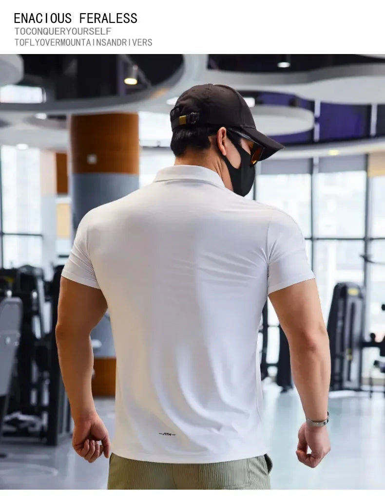 Men's Running Top Muscle Fit Short Sleeve Jogging Compression Fitness Workout T-shirt