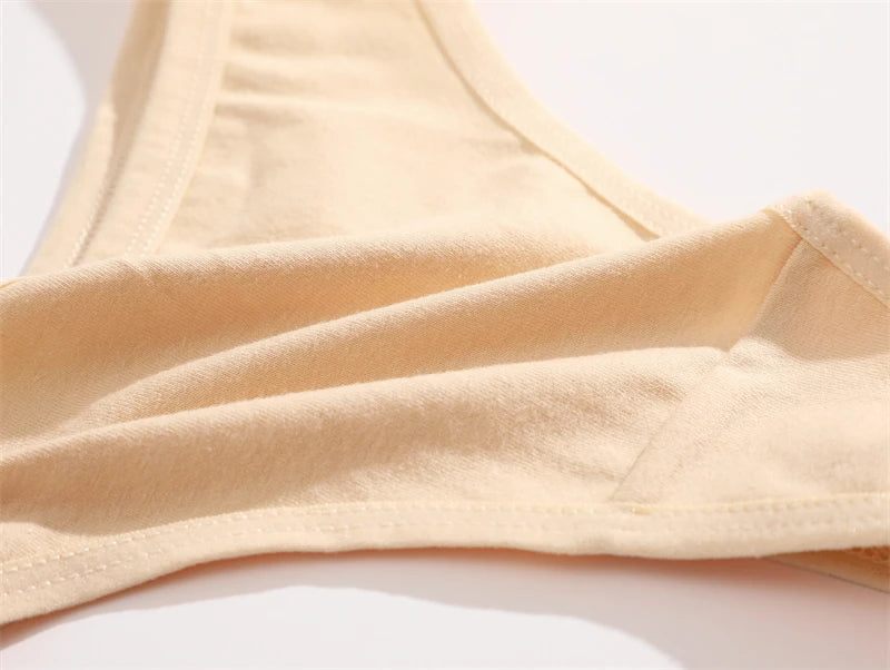 3Pcs Cotton Thongs Pantie Low Waist Comfortable Underwear Breathable G-string Soft Lingerie