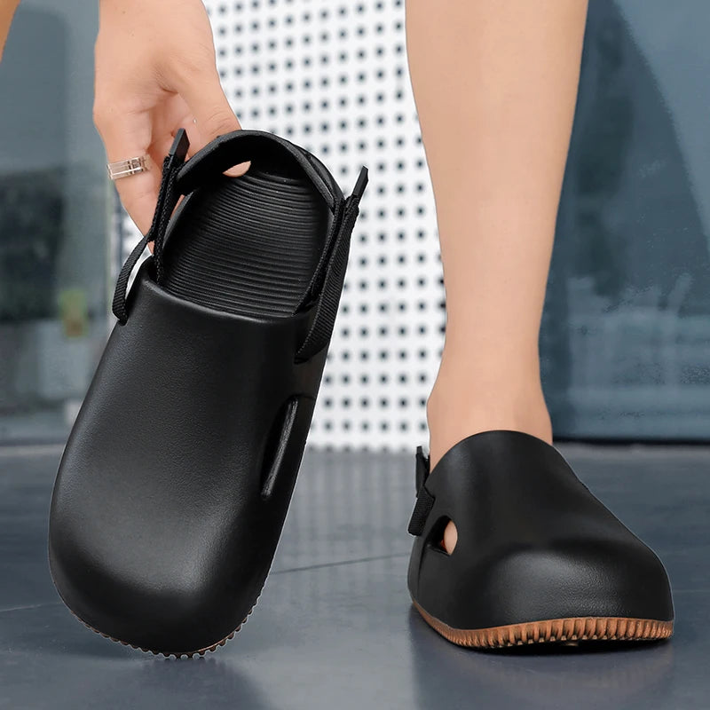 Men's Summer Slippers Platform Sandals Clogs Quick Dry Non-Slip Indoor Slides
