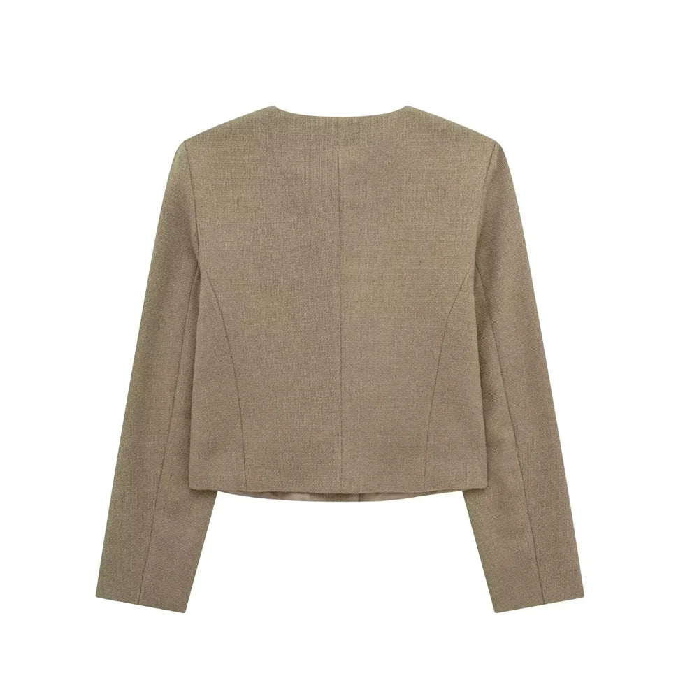 Women's Casual Temperament Flip Short Jacket