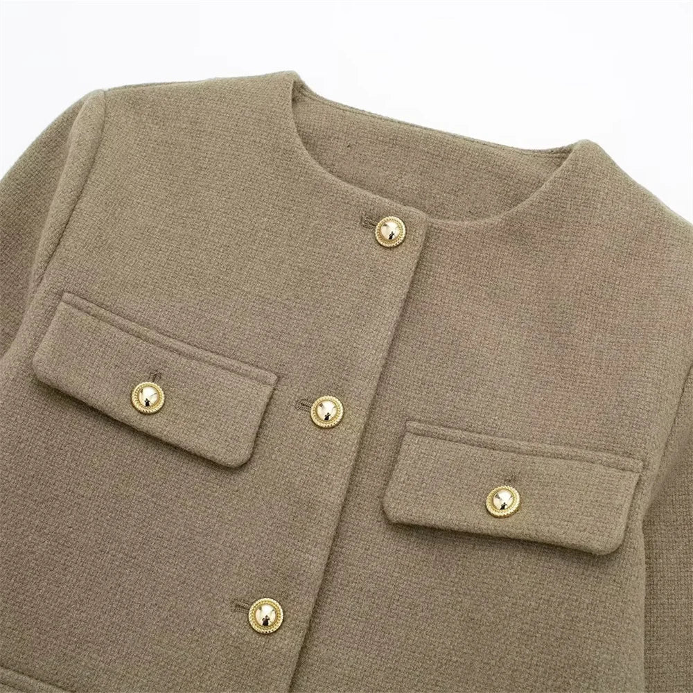 Women's Casual Temperament Flip Short Jacket