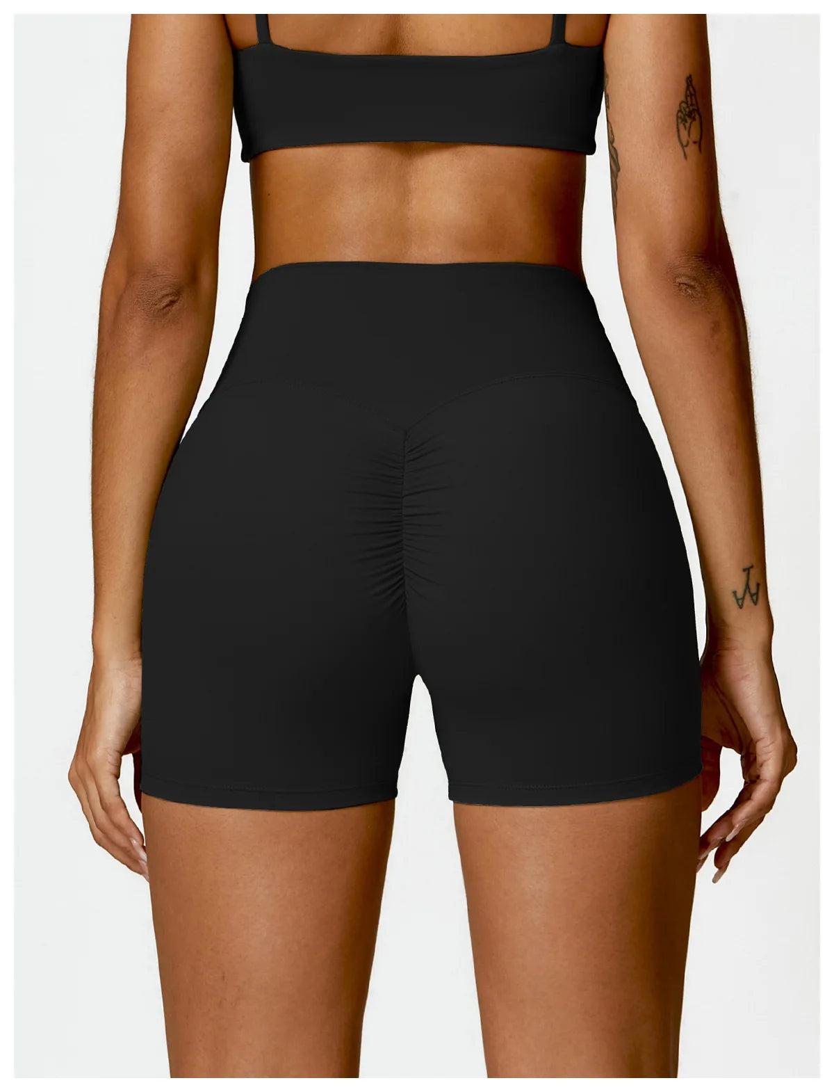 Women's Buttock Lift Scrunch Yoga Gym Leggings Cycling Slim Fit Workout  High Waist Sports Shorts