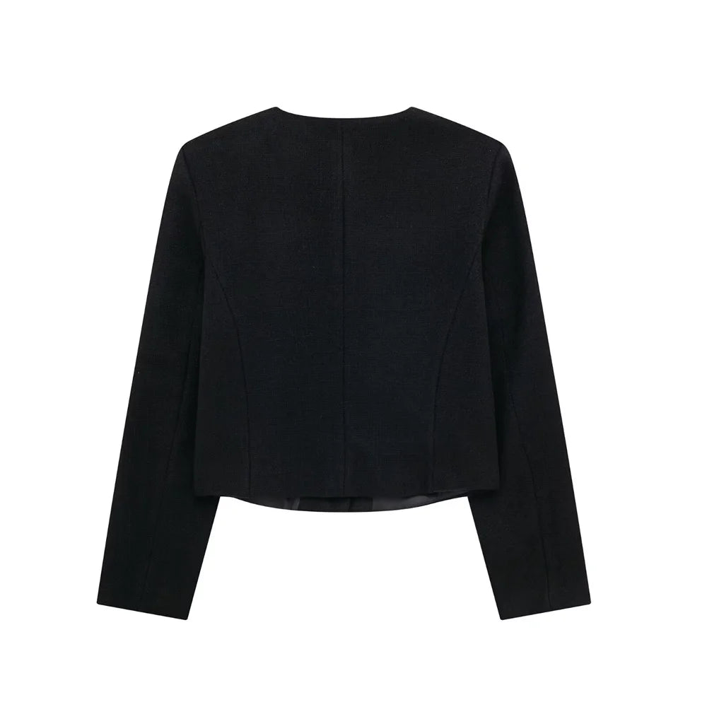 Women's Casual Temperament Flip Short Jacket