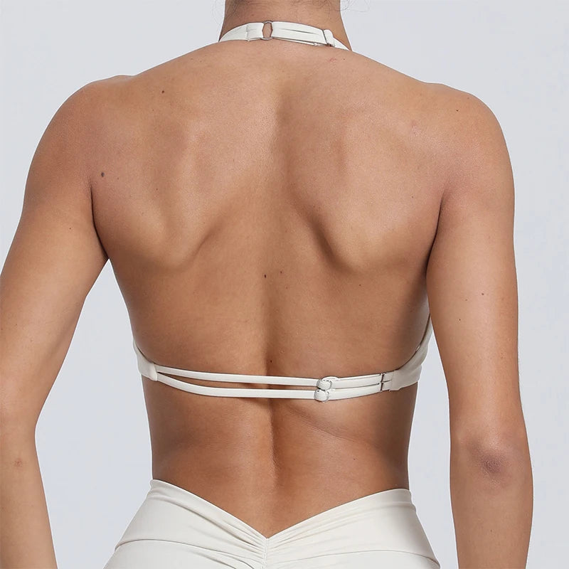 Women's Adjustable Yoga Bra Running Workout Underwear Fitness Push up Quick-Dry Sportswear Gym Top Scrunch Sports Bra