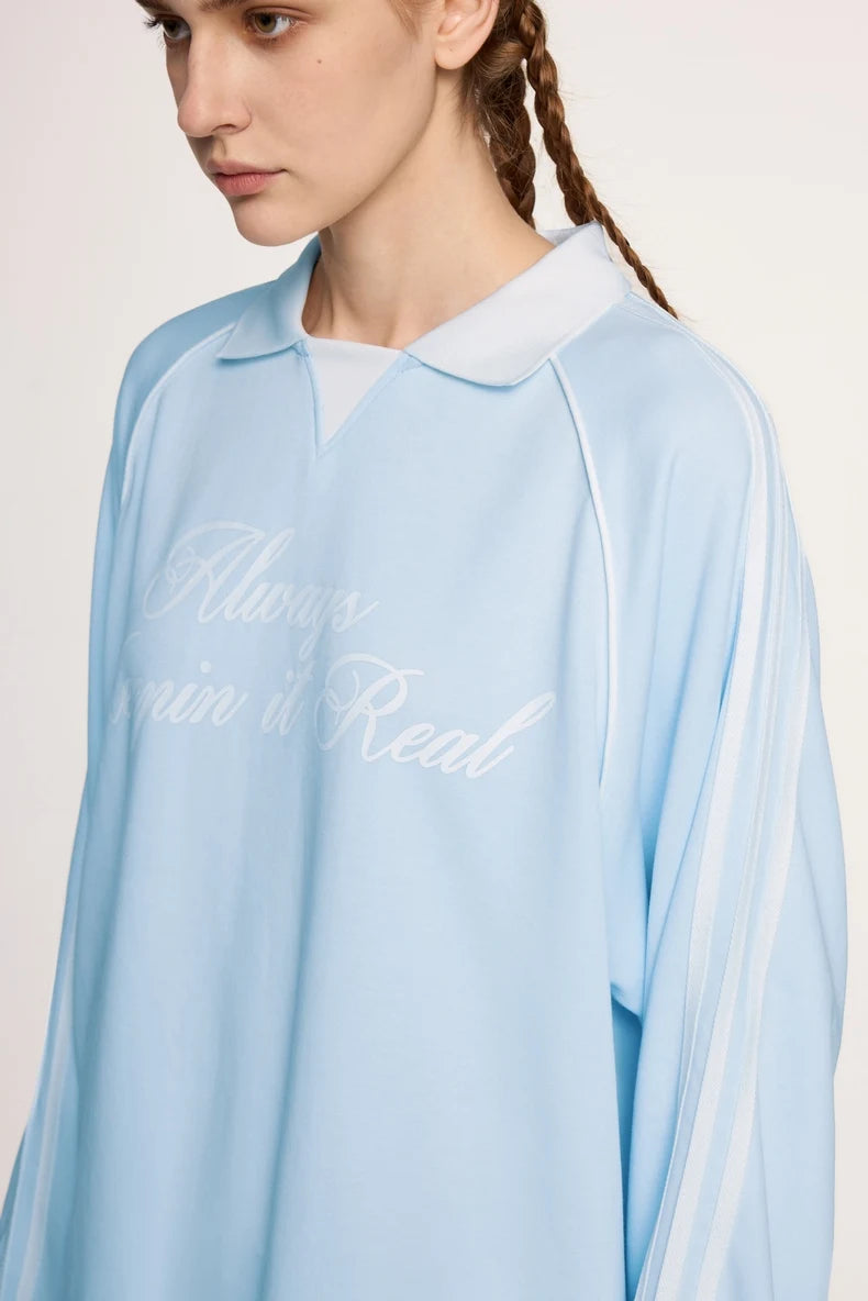 Unisex Streetwear POLO Trendy Oversized Colourblock Long-sleeved T-Shirt