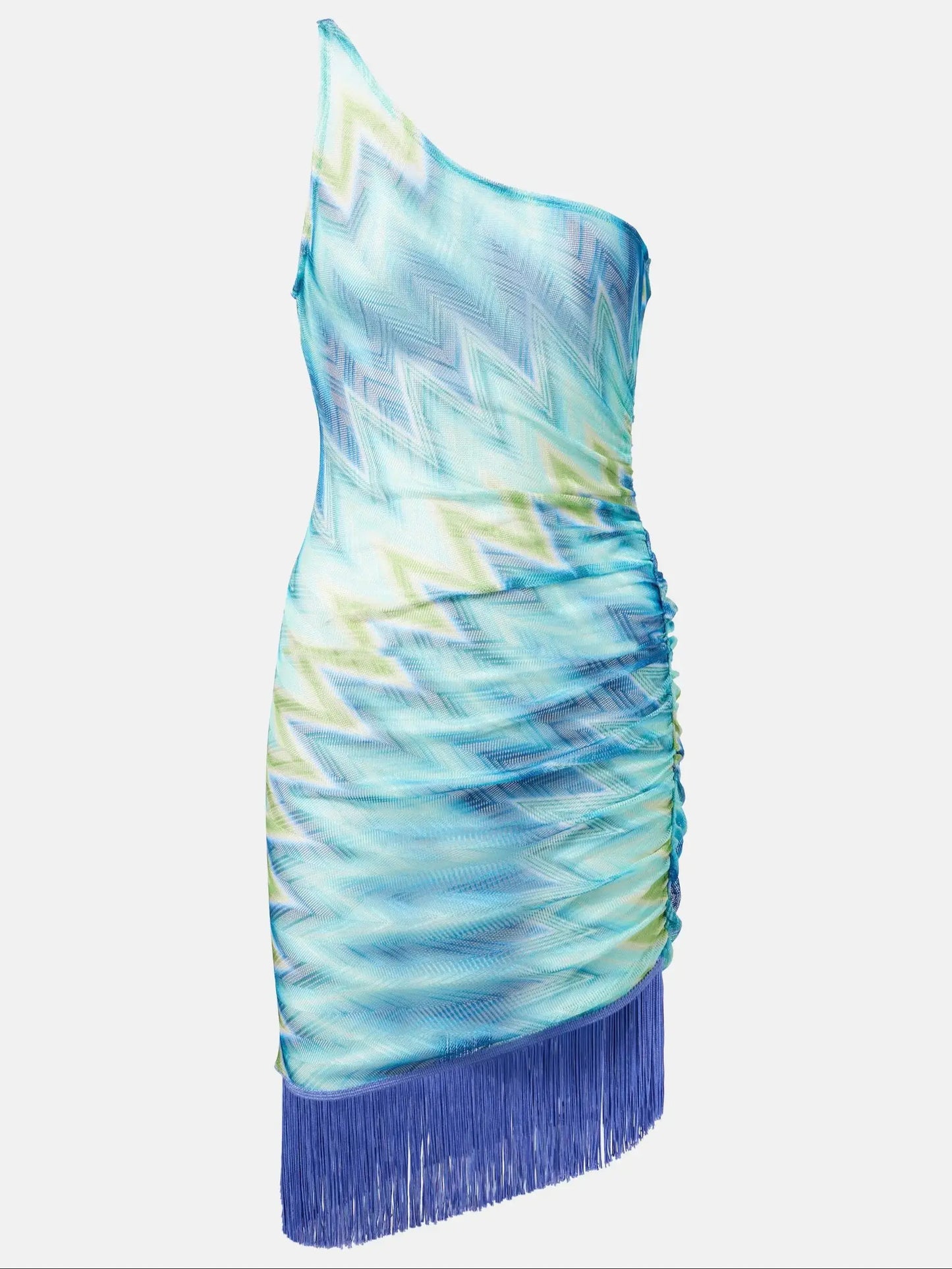 Women's Tassel One Shoulder Cut-Out Maxi Dress - Beach Cover Up & Evening Wear