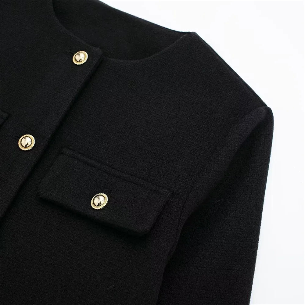 Women's Casual Temperament Flip Short Jacket
