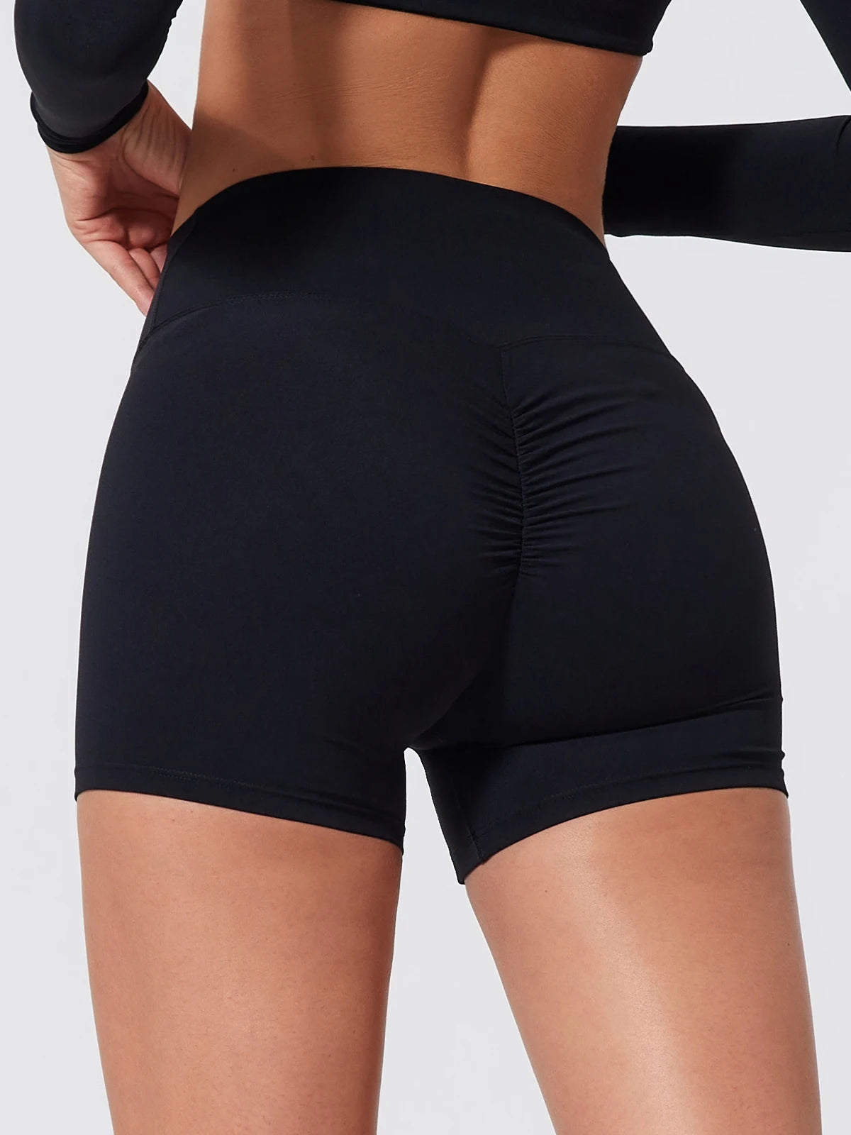 Women's Elastic Scrunch Yoga Push Up Gym Leggings Cycling Workout Short Quick-Dry High Waist Sports Shorts