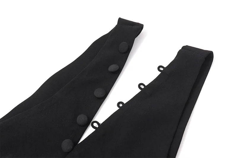 Women's Elegant Asymmetrical Top with Hook and Eye - Cut Out Backless Split Vest