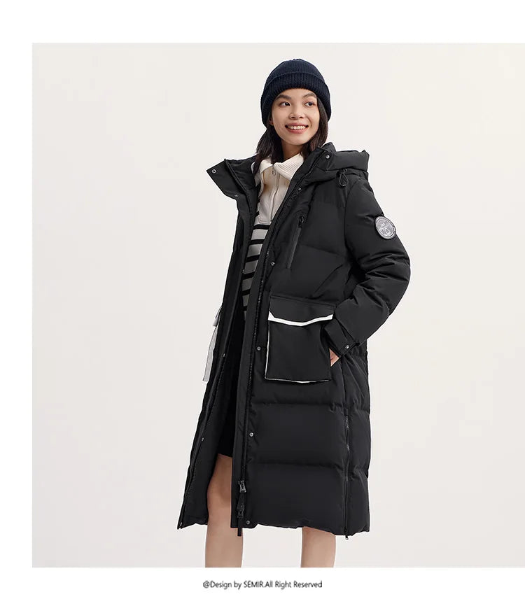 Long Down Jacket - Winter Windproof Warm Loose Casual Coat