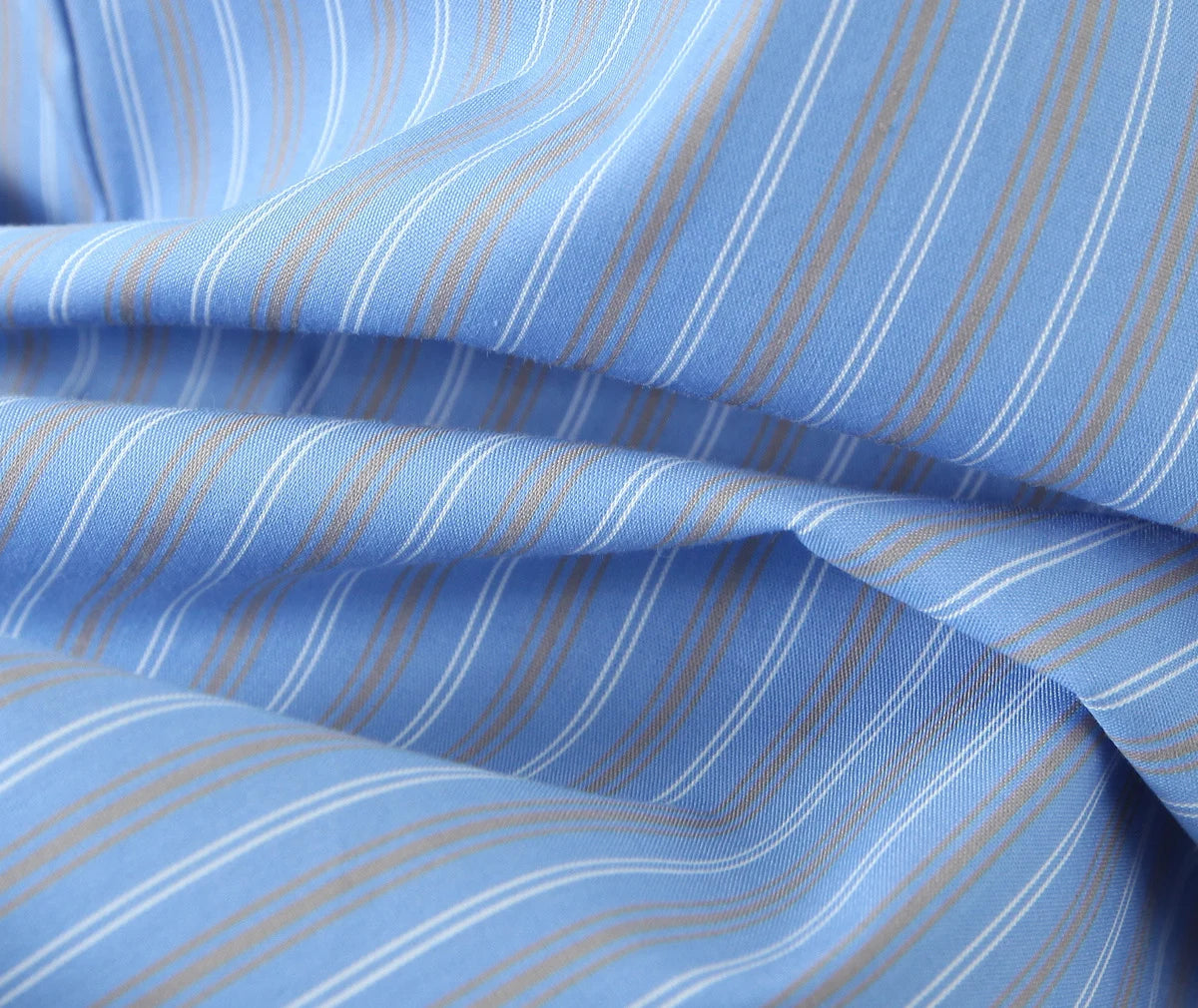 Women's Sense Niche Blue Striped Sleeveless Vest Loose Wide Leg Pants