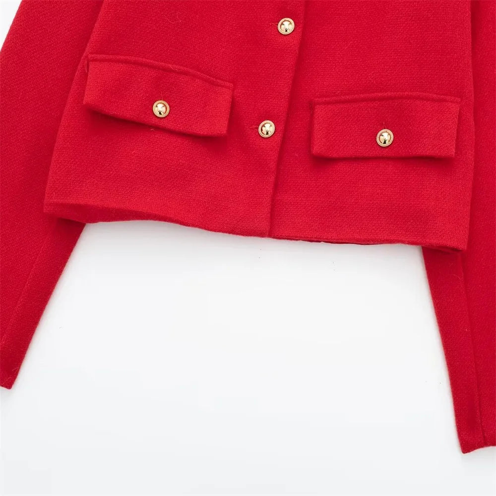 Women's Casual Temperament Flip Short Jacket