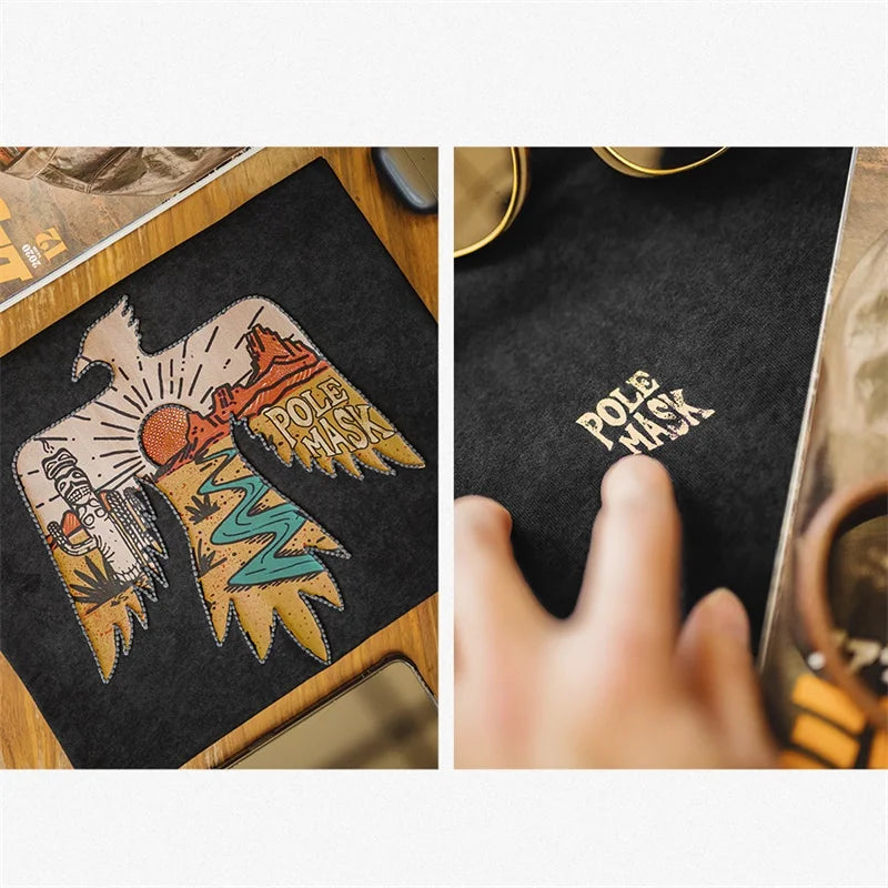 Women's Retro Thunderbird Print T-Shirt - Heavyweight Embroidered Tee